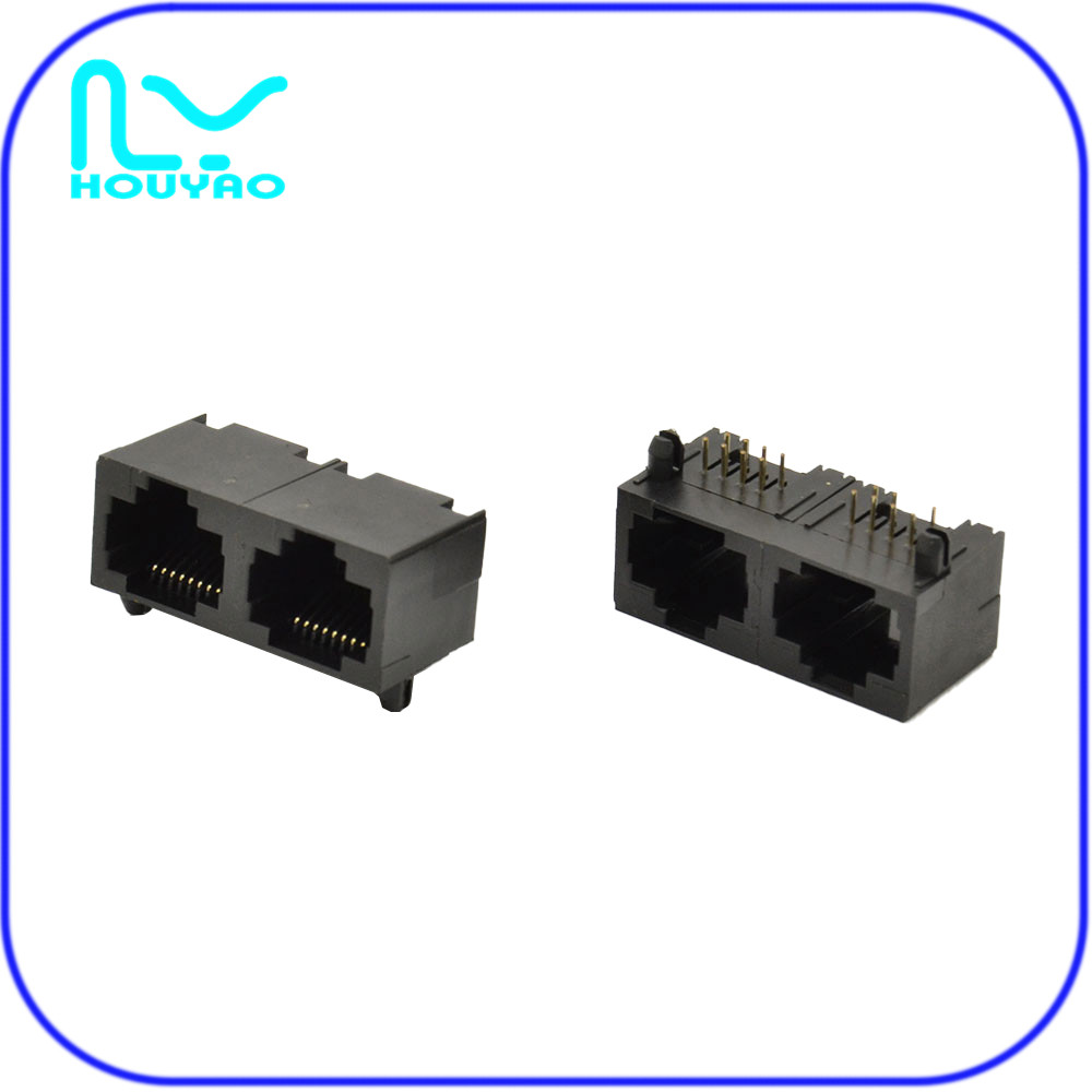 RJ45 5J 1X2 all plastic without lights