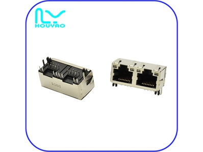 RJ45 5J 1X2 with LED light Y/G