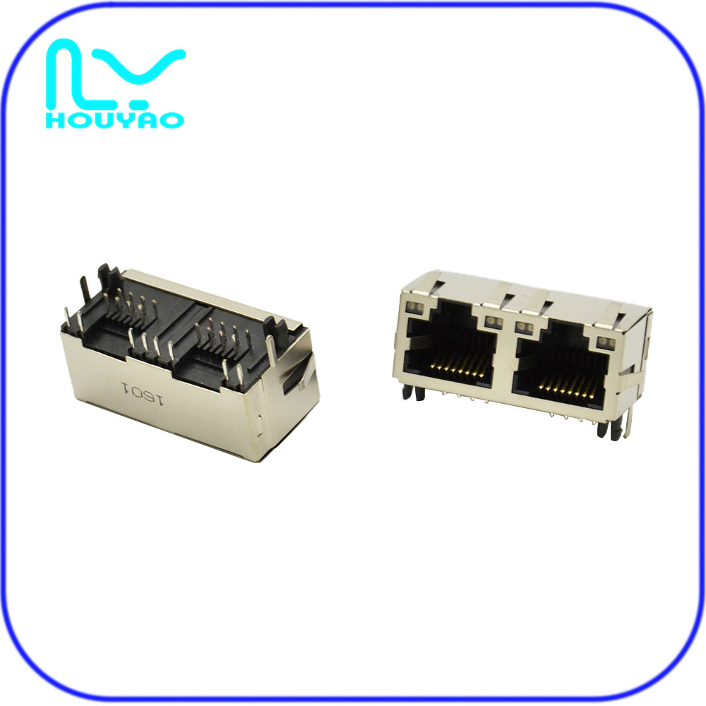 RJ45 5J 1X2 with LED light Y/G